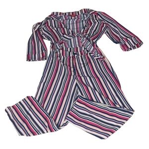 Guess striped cutout jumpsuit size small